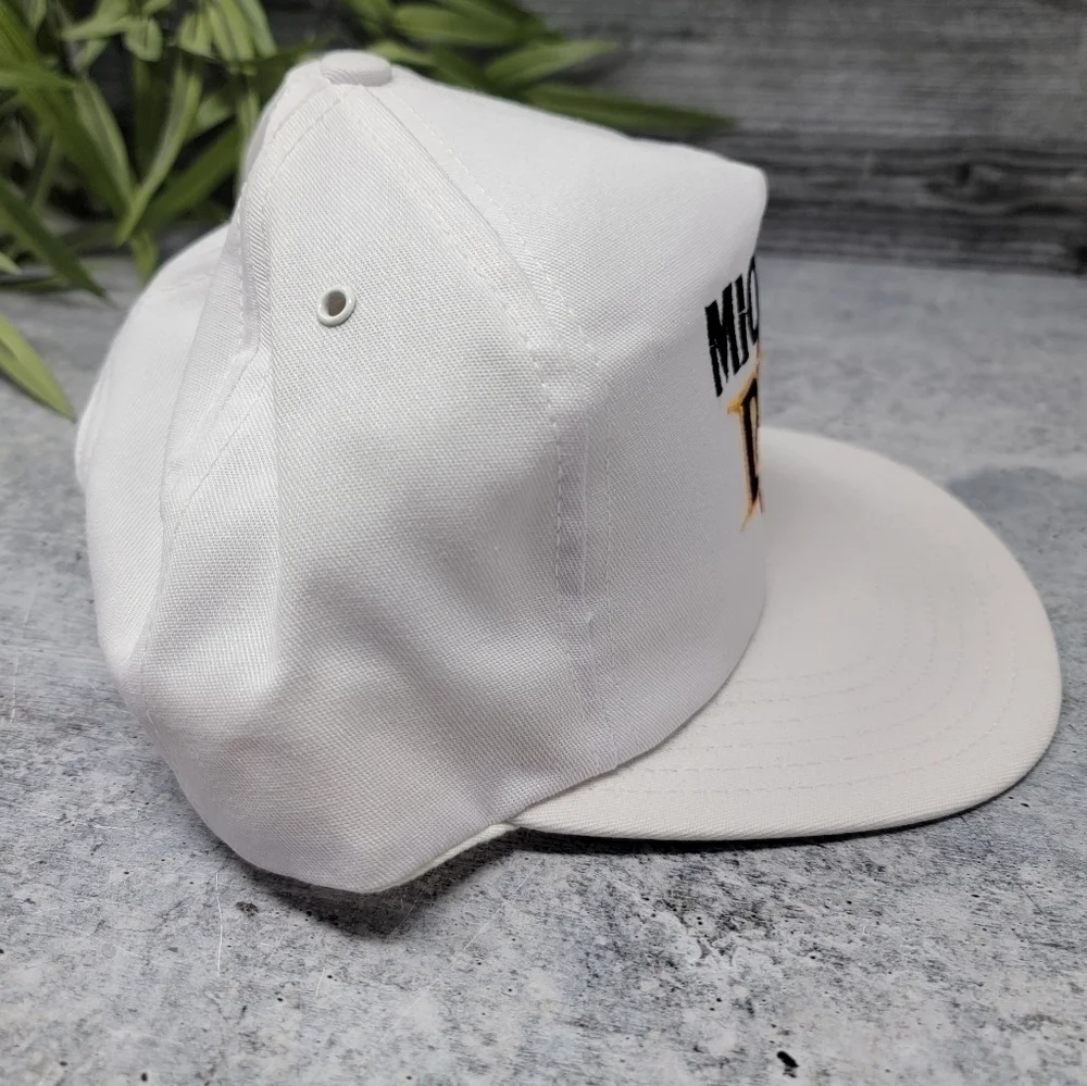Vintage NWT Michelob Dry White Snapback Hat Cap Beer Lover Collector